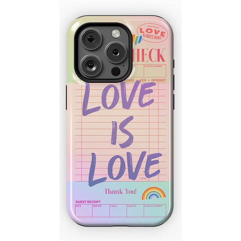 Love is Love | Guest Check Pride Case Phone Case Casetry Essential + MagSafe® iPhone 15 Pro
