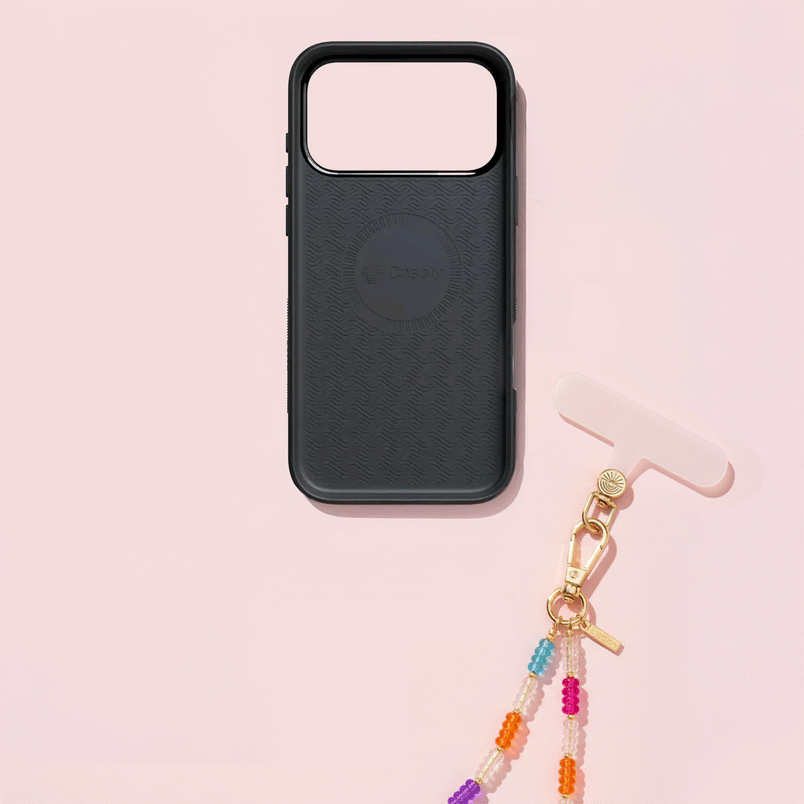 Rainbow Beaded Wristlet Phone Chain | Love Island x Casely
