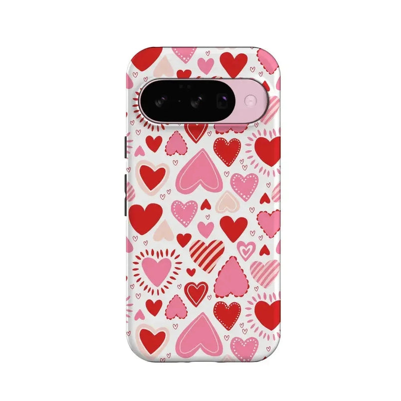 Love Struck | Heart Stickers Case Phone Case Casetry Essential + MagSafe® Google Pixel 10 