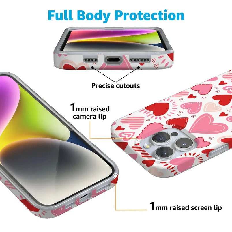 Love Struck | Heart Stickers Case Phone Case Casetry 