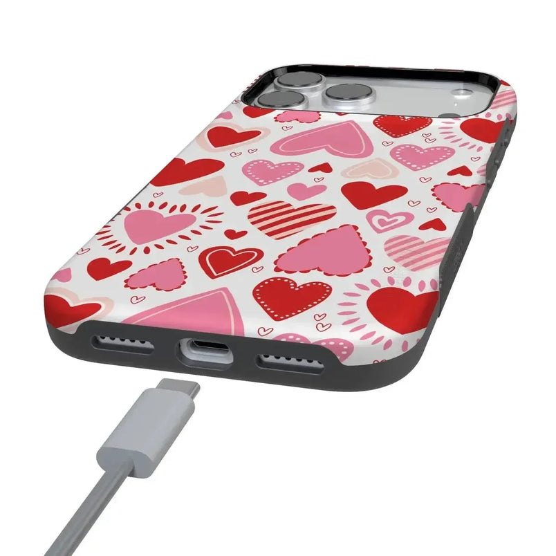 Love Struck | Heart Stickers Case Phone Case Casetry