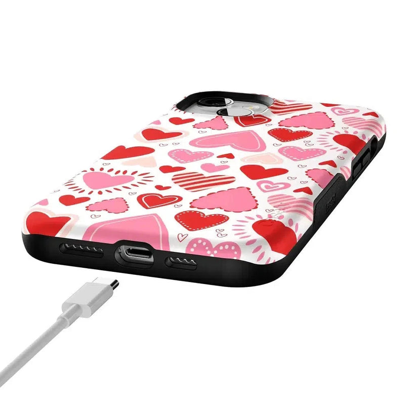 Love Struck | Heart Stickers Case Phone Case Casetry 