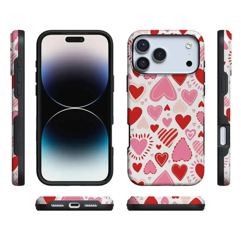 Love Struck | Heart Stickers Case Phone Case Casetry