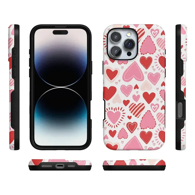 Love Struck | Heart Stickers Case Phone Case Casetry 