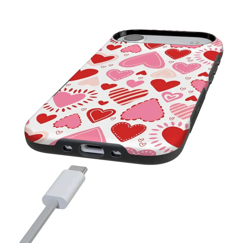 Love Struck | Heart Stickers Case Phone Case Casetry 