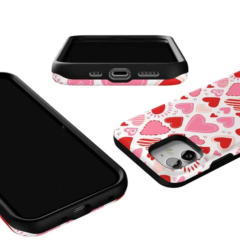 Love Struck | Heart Stickers Case Phone Case Casetry 