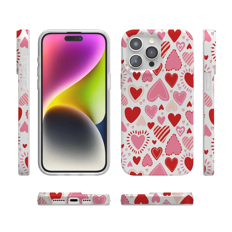 Love Struck | Heart Stickers Case Phone Case Casetry 