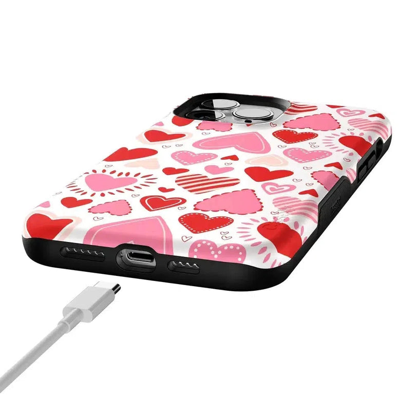 Love Struck | Heart Stickers Case Phone Case Casetry 