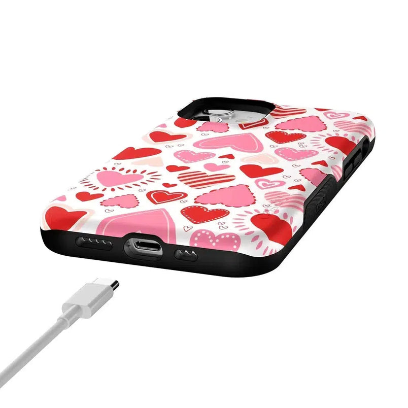 Love Struck | Heart Stickers Case Phone Case Casetry 