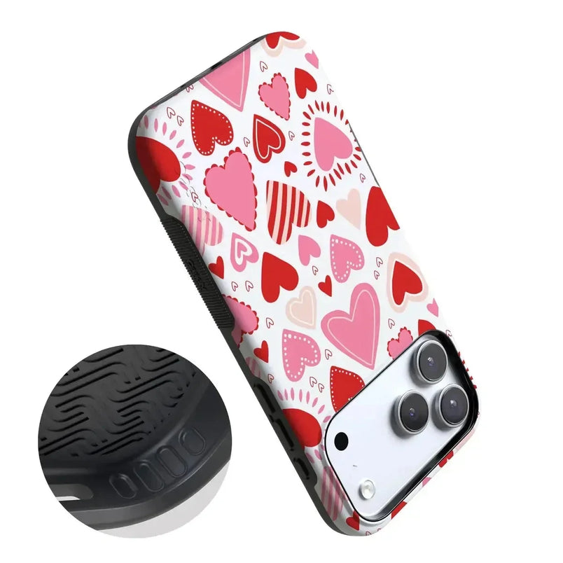 Love Struck | Heart Stickers Case Phone Case Casetry