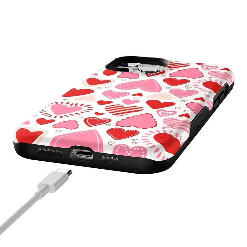 Love Struck | Heart Stickers Case Phone Case Casetry 