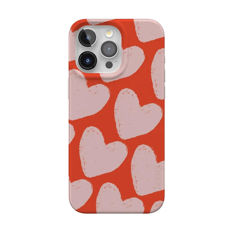 Love You More | Heart Doodle Case Phone Case Casetry Classic + MagSafe® iPhone 15 Pro Max 