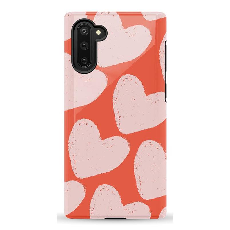 The Valentine's Collection | Red Painted Hearts Case Phone Case Casetry Essential Galaxy Note 10