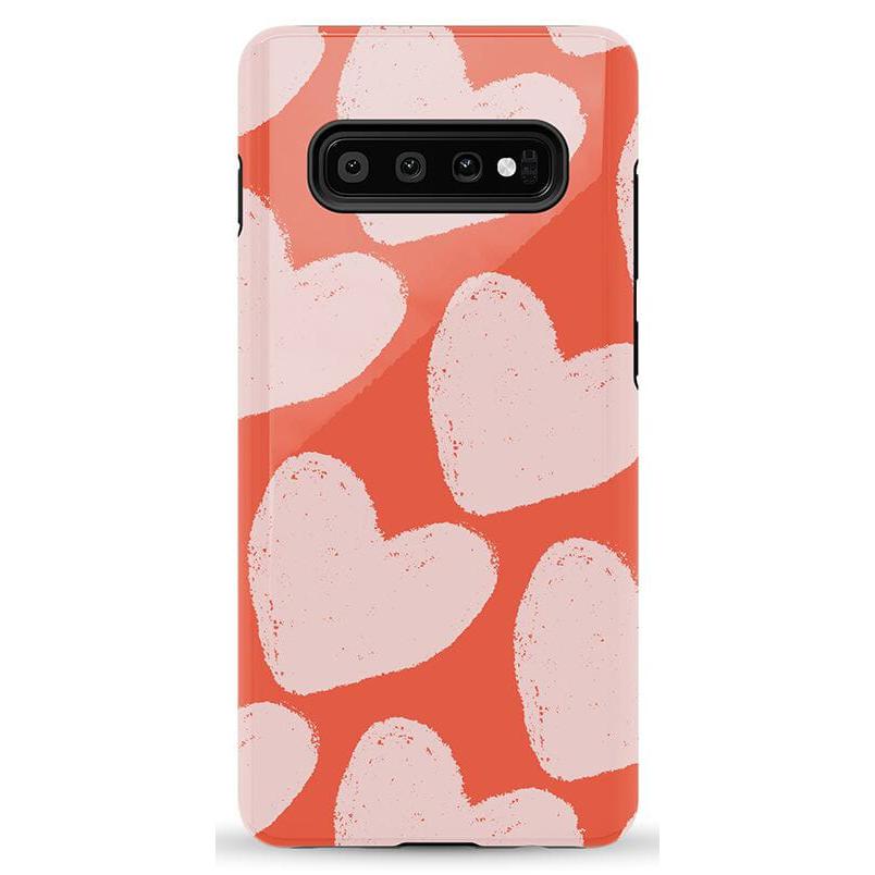 The Valentine's Collection | Red Painted Hearts Case Phone Case Casetry Essential Galaxy S10 Plus