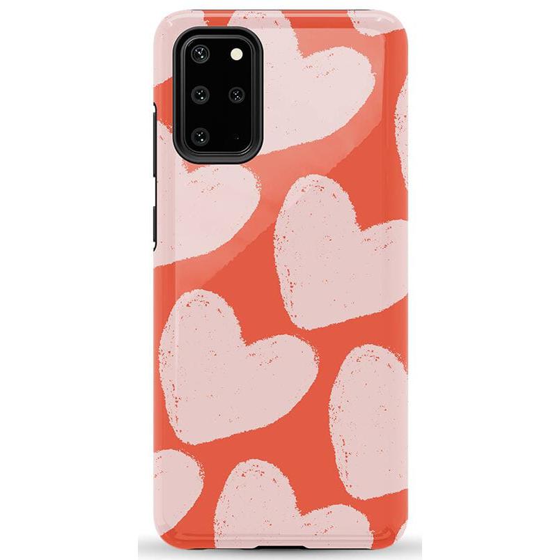 The Valentine's Collection | Red Painted Hearts Case Phone Case Casetry Essential Galaxy S20 Plus