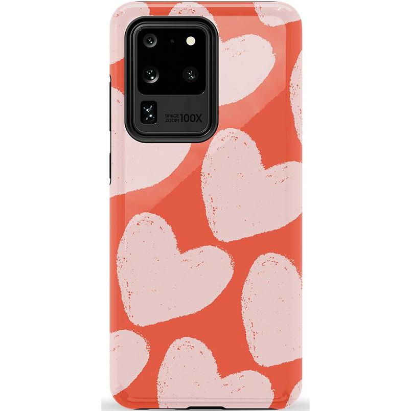 The Valentine's Collection | Red Painted Hearts Case Phone Case Casetry Essential Galaxy S20 Ultra