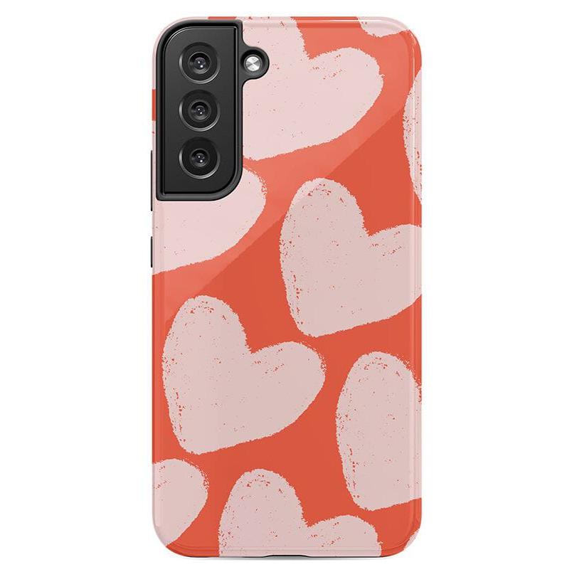 The Valentine's Collection | Red Painted Hearts Case Phone Case Casetry Essential Galaxy S21 Ultra