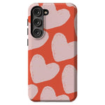 The Valentine's Collection | Red Painted Hearts Case Phone Case Casetry Essential Galaxy S23 Plus