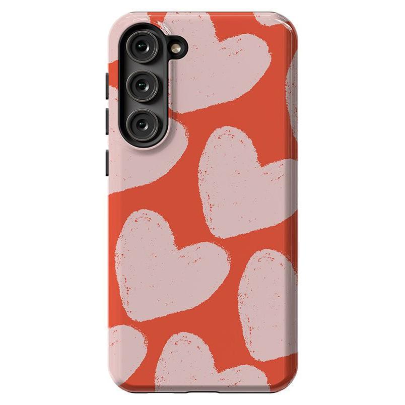 The Valentine's Collection | Red Painted Hearts Case Phone Case Casetry Essential Galaxy S23 Plus