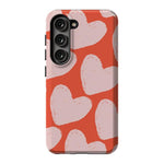 The Valentine's Collection | Red Painted Hearts Case Phone Case Casetry Essential Galaxy S23