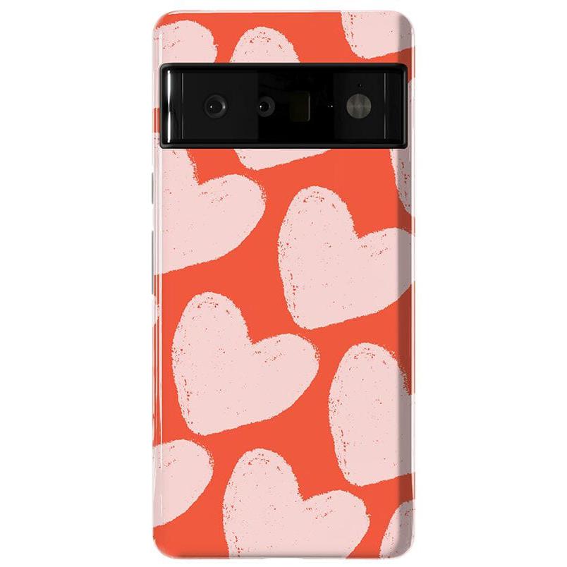 The Valentine's Collection | Red Painted Hearts Case Phone Case Casetry Essential Google Pixel 6 Pro