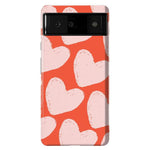 The Valentine's Collection | Red Painted Hearts Case Phone Case Casetry Essential Google Pixel 6