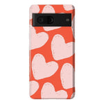 The Valentine's Collection | Red Painted Hearts Case Phone Case Casetry Essential Google Pixel 7