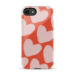 The Valentine's Collection | Red Painted Hearts Case Phone Case Casetry Essential iPhone SE (2020 & 2022)