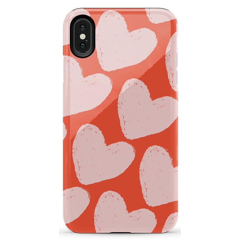 The Valentine's Collection | Red Painted Hearts Case Phone Case Casetry Essential iPhone XR 