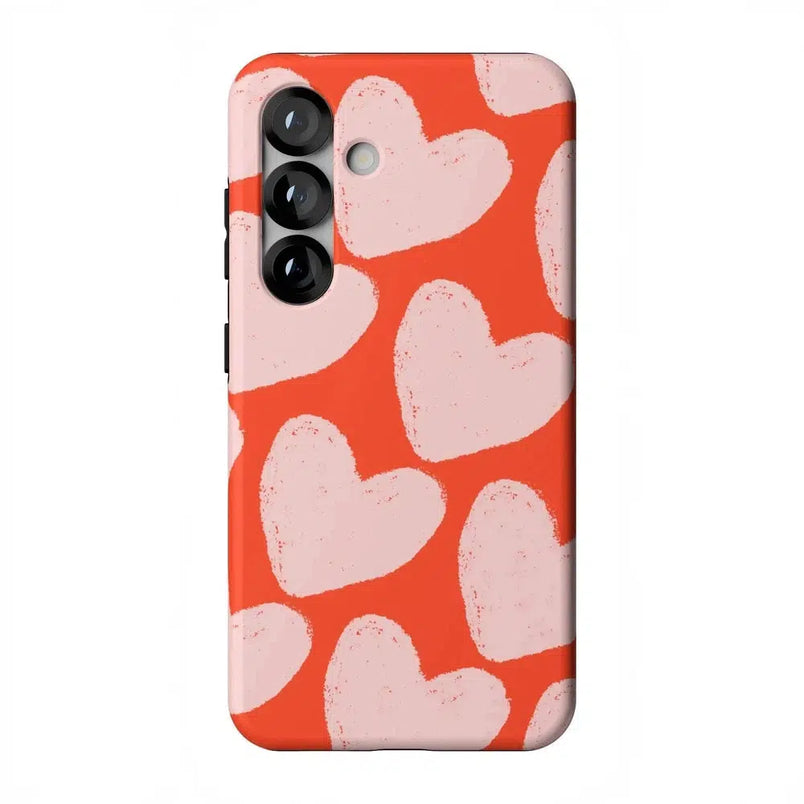 Love You More | Heart Doodle Case Phone Case Casetry Essential + MagSafe® Galaxy S25