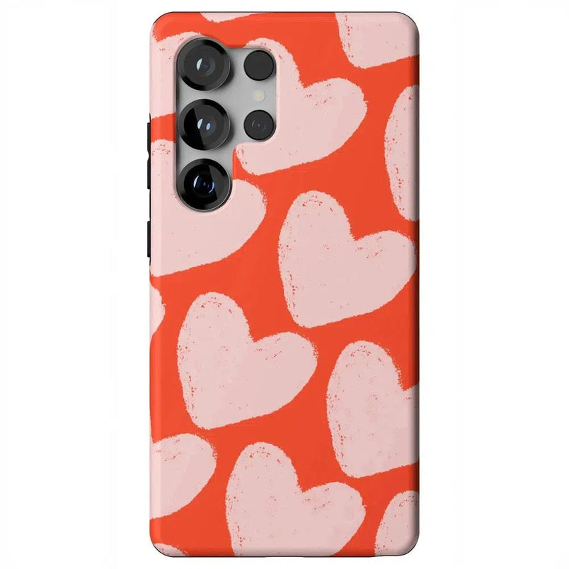 Love You More | Heart Doodle Case Phone Case Casetry Essential + MagSafe® Galaxy S25 Ultra