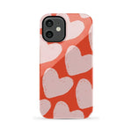 The Valentine's Collection | Red Painted Hearts Case Phone Case Casetry Essential iPhone 12 Mini