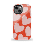 The Valentine's Collection | Red Painted Hearts Case Phone Case Casetry Essential + MagSafe® iPhone 13 Mini