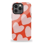 The Valentine's Collection | Red Painted Hearts Case Phone Case Casetry Essential + MagSafe® iPhone 13 Pro