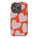The Valentine's Collection | Red Painted Hearts Case Phone Case Casetry Essential + MagSafe® iPhone 14 Pro