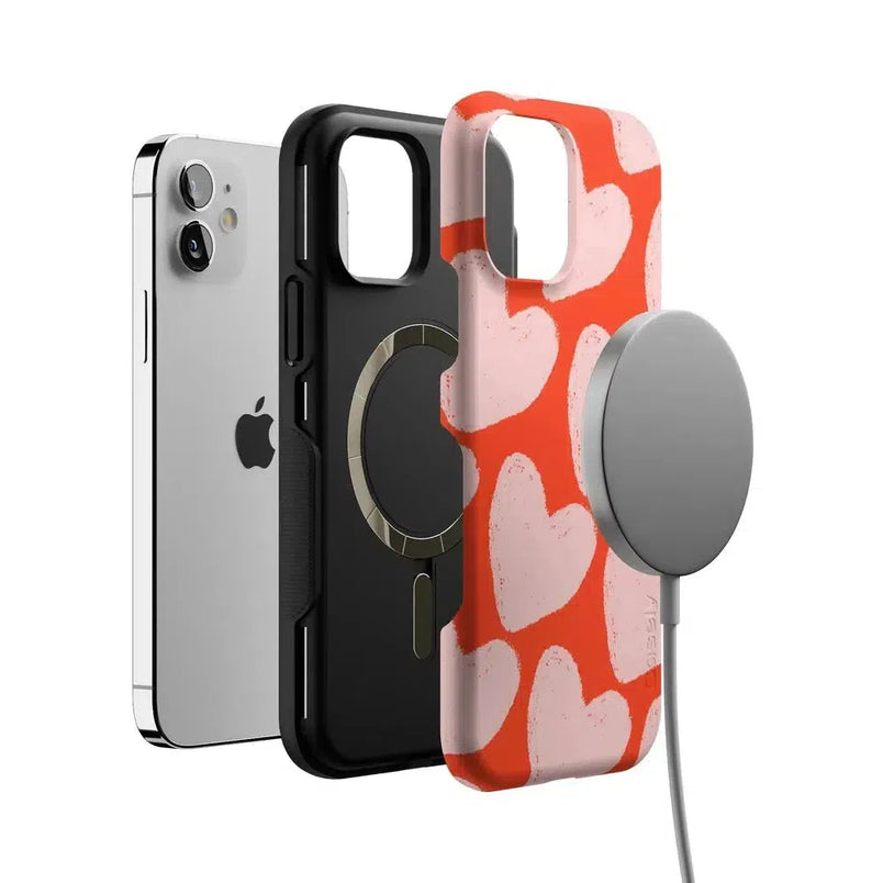 Love You More | Heart Doodle Case Phone Case Casetry 