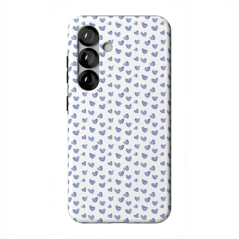 Lovebug | Blue Hearts Case Phone Case Casetry Essential + MagSafe® Galaxy S25