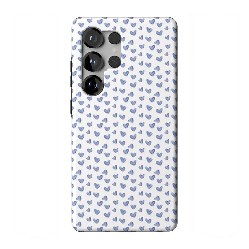 Lovebug | Blue Hearts Case Phone Case Casetry Essential + MagSafe® Galaxy S25 Ultra