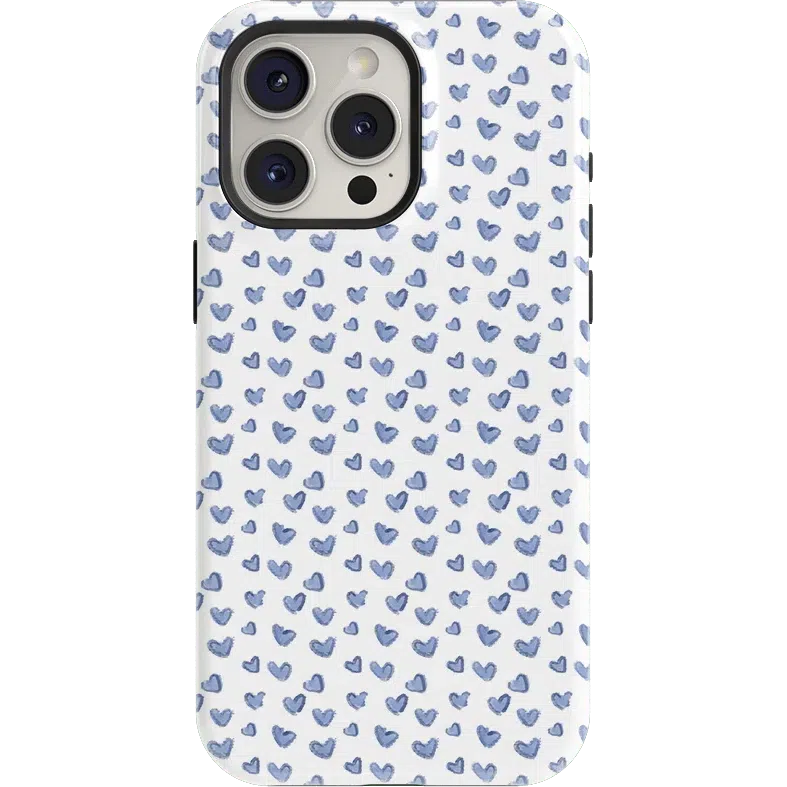 Lovebug | Blue Hearts Case Phone Case Casetry Essential + MagSafe® iPhone 15 Pro Max