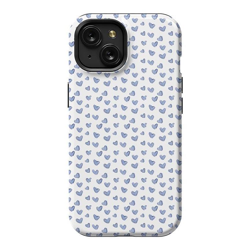 The Valentine's Collection | Blue Heart Case Phone Case Casetry Essential + MagSafe® iPhone 15