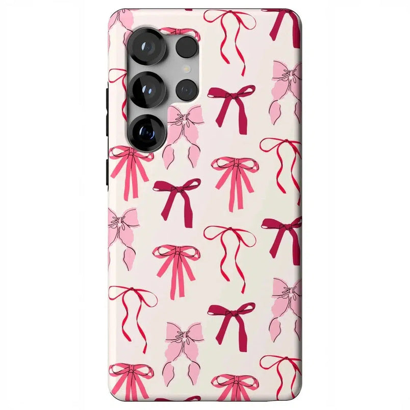 Lover Girlie | Pink Bows Case Phone Case Casetry Essential + MagSafe® Galaxy S25 Ultra