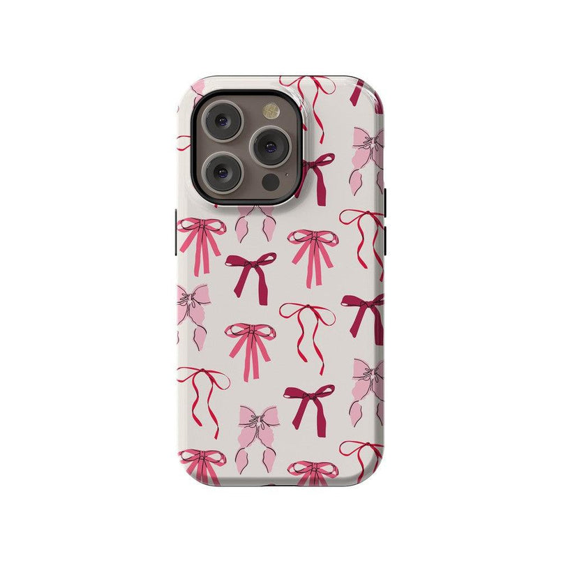 Lover Girlie | Pink Bows Case Phone Case Casetry Essential + MagSafe® iPhone 14 Pro