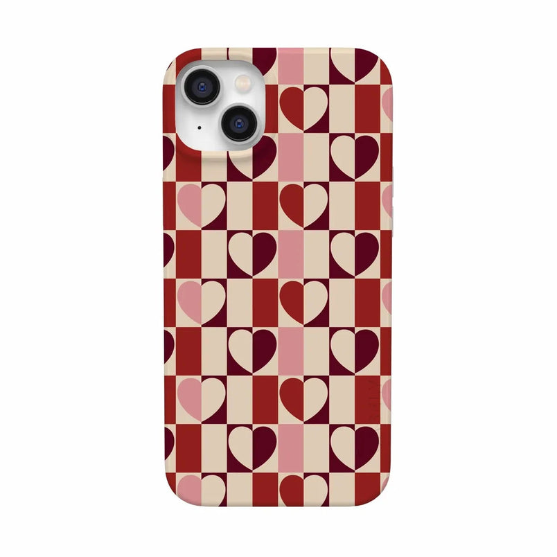 Love's a Game | Retro Hearts Case Phone Case Casetry Classic + MagSafe® iPhone 14 Plus 