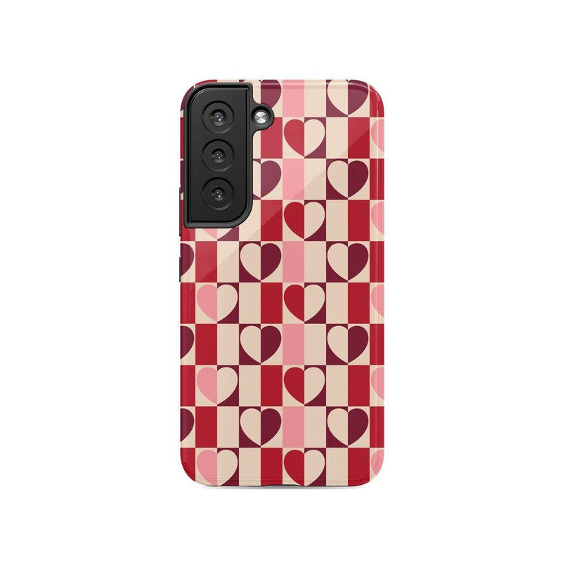 Love's a Game | Retro Hearts Case Phone Case Casetry Essential Galaxy S22