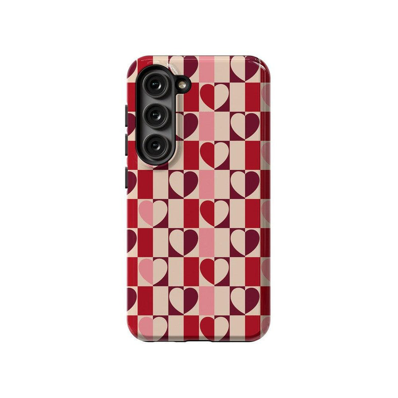 Love's a Game | Retro Hearts Case Phone Case Casetry Essential Galaxy S23