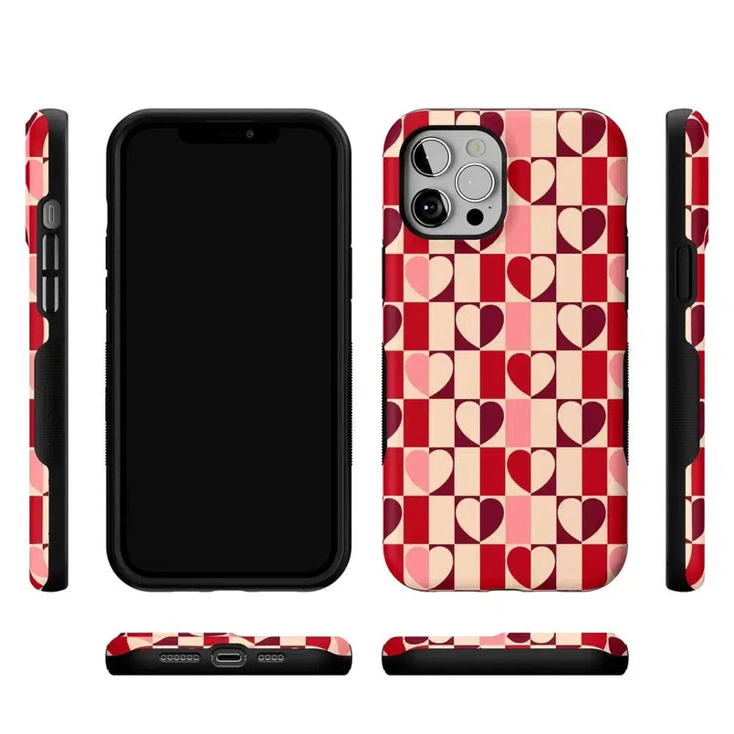 Love's a Game | Retro Hearts Case Phone Case Casetry 