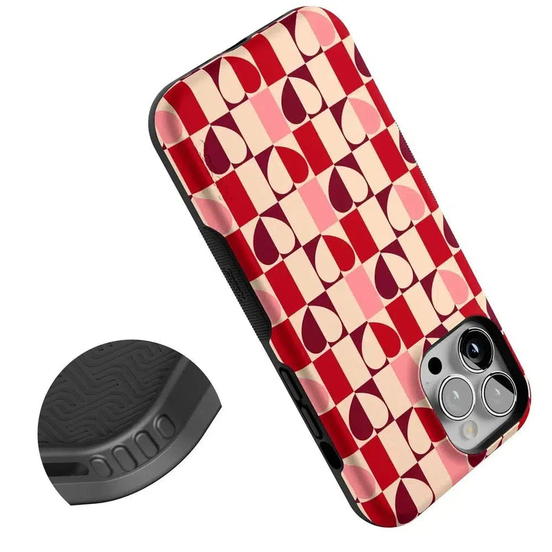 Love's a Game | Retro Hearts Case Phone Case Casetry 