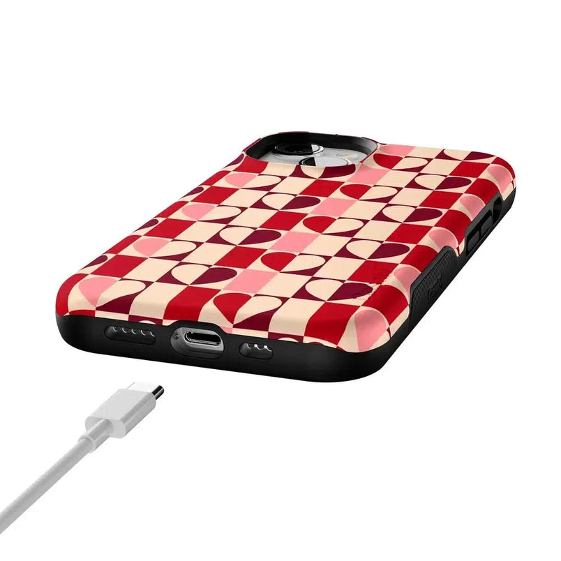 Love's a Game | Retro Hearts Case Phone Case Casetry 