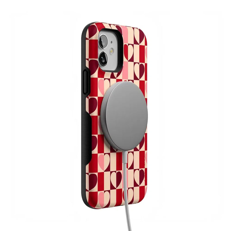 Love's a Game | Retro Hearts Case Phone Case Casetry 