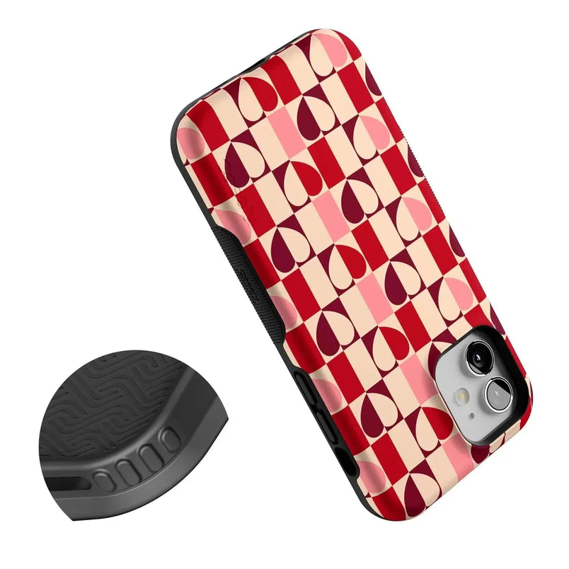 Love's a Game | Retro Hearts Case Phone Case Casetry 